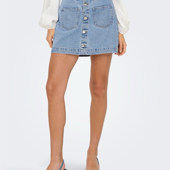 ONLY • Denim Short Skirt 100% Cotton Size EU 36/US 6 - Picture 3 of 13